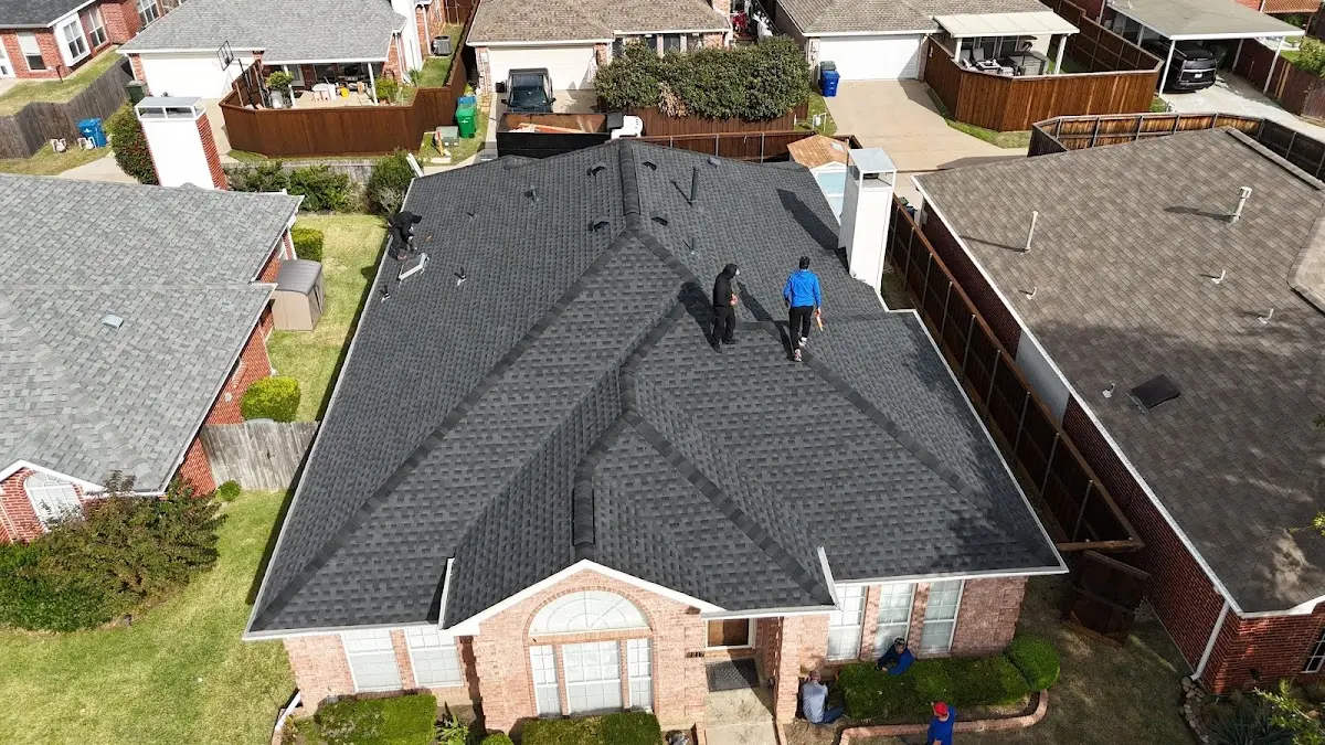 Slate & Tile Roof Repair work in progress on a Granville property